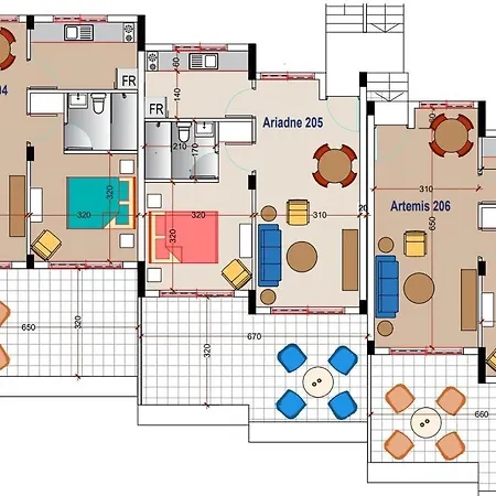 Semeli The 3as Armonia, Ariadne, Artemis Apartament Pafos